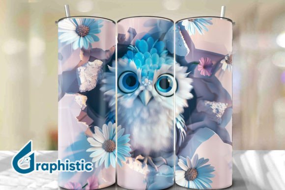 Baby Owl Break Through Tumbler Wrap 28