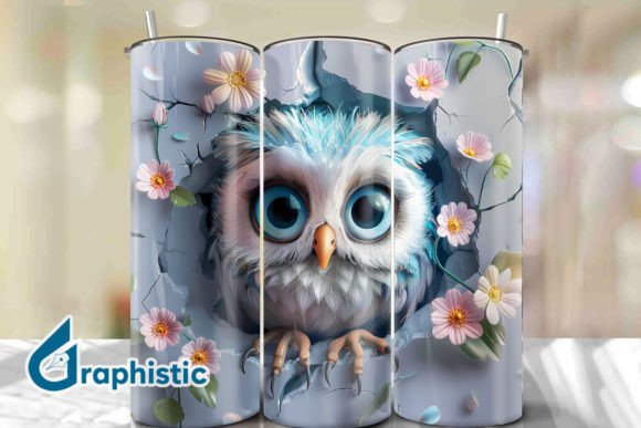 Baby Owl Break Through Tumbler Wrap 36
