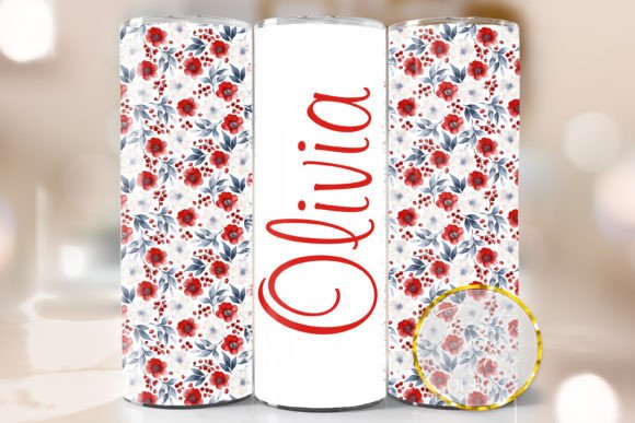 Custom Name Tumbler Wrap Floral Design Review
