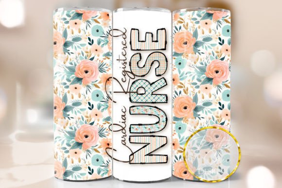 Floral Cardiac Nurse Tumbler Wrap Design Review
