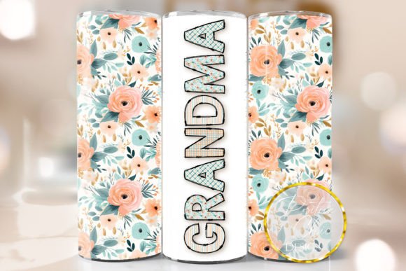 Floral Grandma Tumbler Wrap PNG Design Review