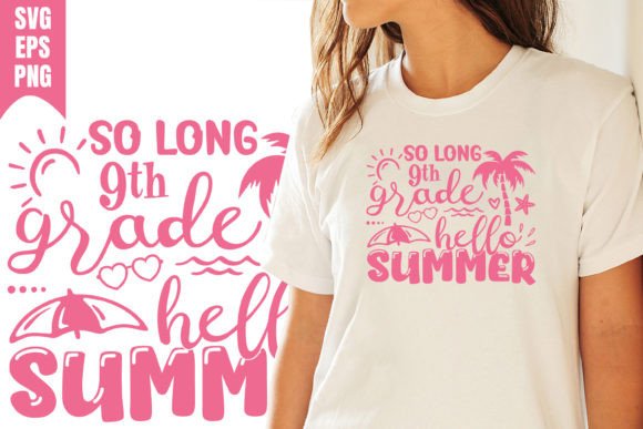 Hello Summer 9th Grade Tropical Svg