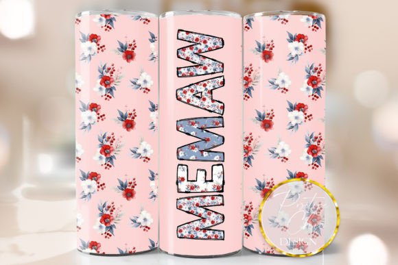 Memaw Floral Tumbler Wrap PNG Design Review