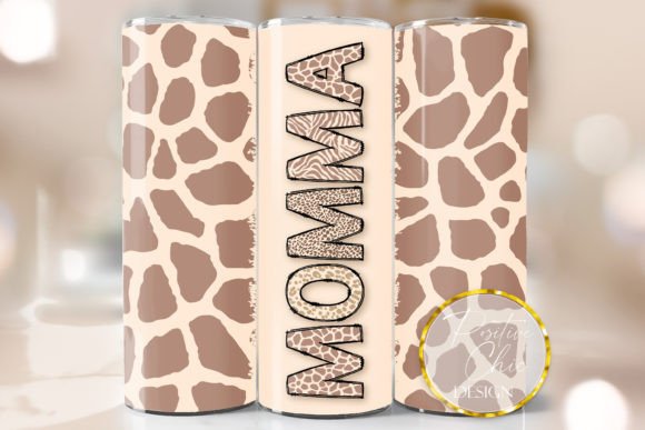 Momma 20oz Tumbler Wrap PNG Animal Print Review