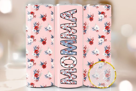 Momma Floral Tumbler Wrap PNG Design Review