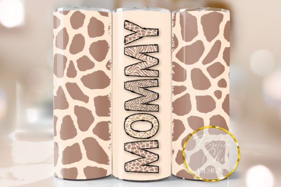 Mommy 20oz Tumbler Wrap PNG Animal Print Review