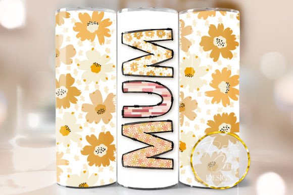 Mum Floral Tumbler Wrap Mothers Day PNG Review