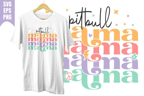Pitbull Mama Love Svg Retro Groovy Review