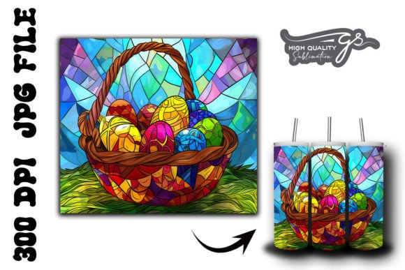 Stained Glass Easter Egg Tumbler Wrap 29